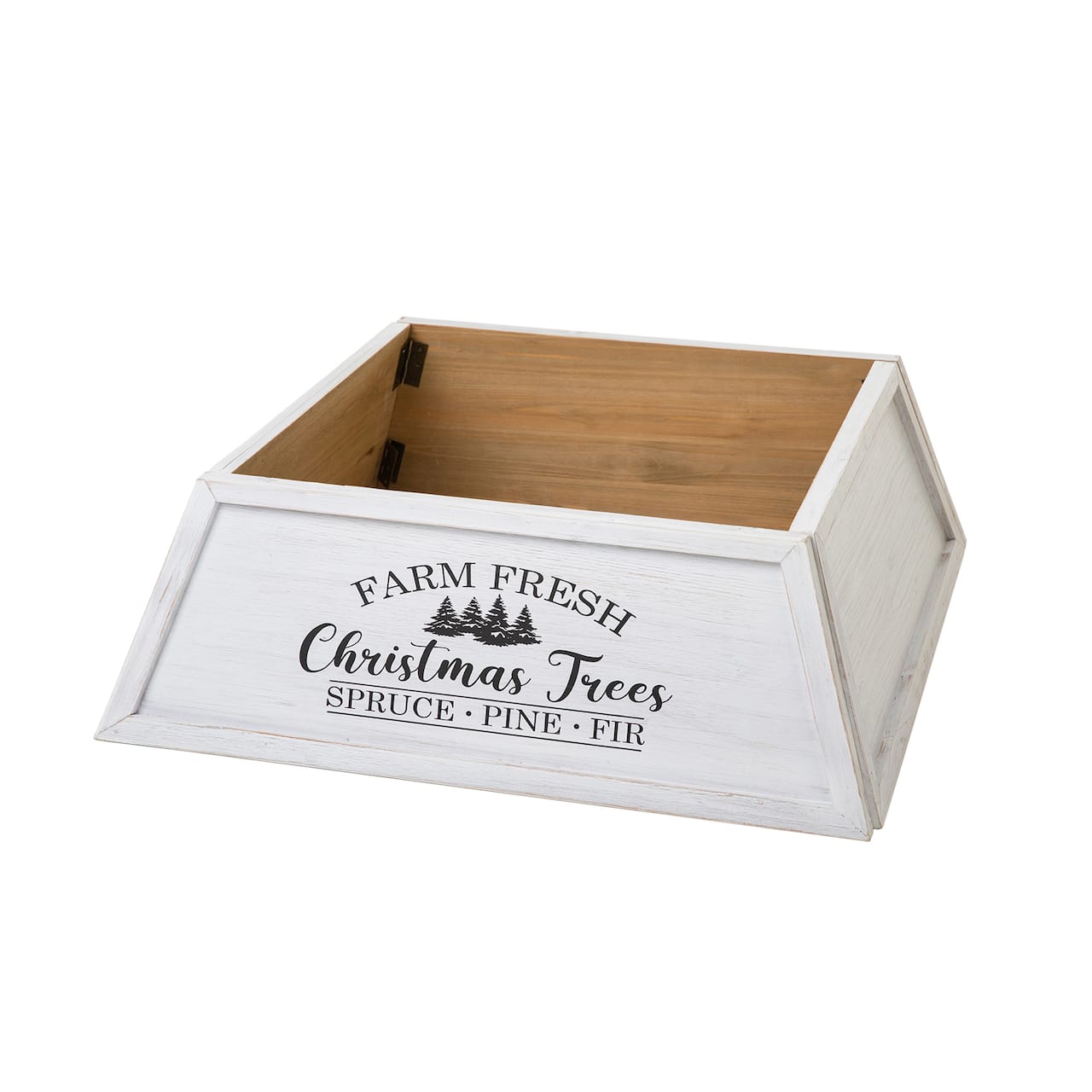 Glitzhome® 32" White Trapezoid Farm Fresh Christmas Tree Collar